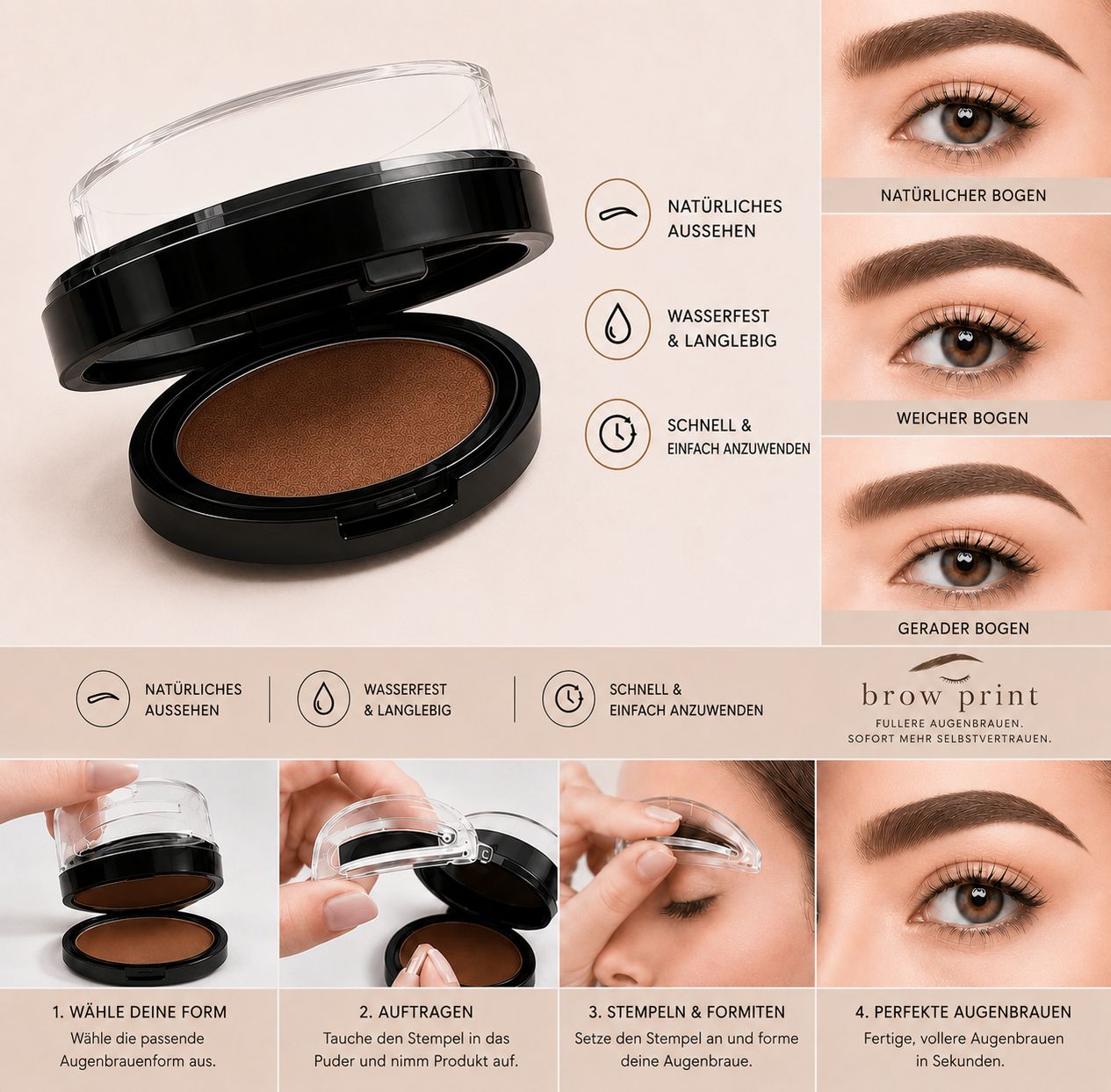 BrowPrint Perfekte Augenbrauen in 5 Sekunden